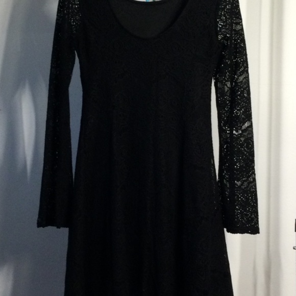 Xhilaration Black Lace  Overlay Dress EUC - Picture 13 of 13